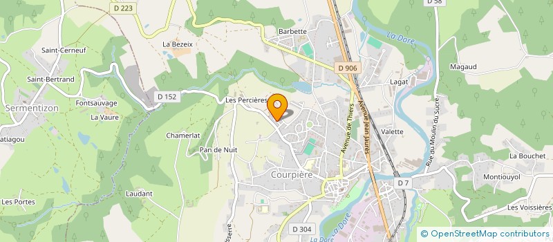 localisation de l'entreprise MADAME SANDRINE JARROUX à COURPIERE