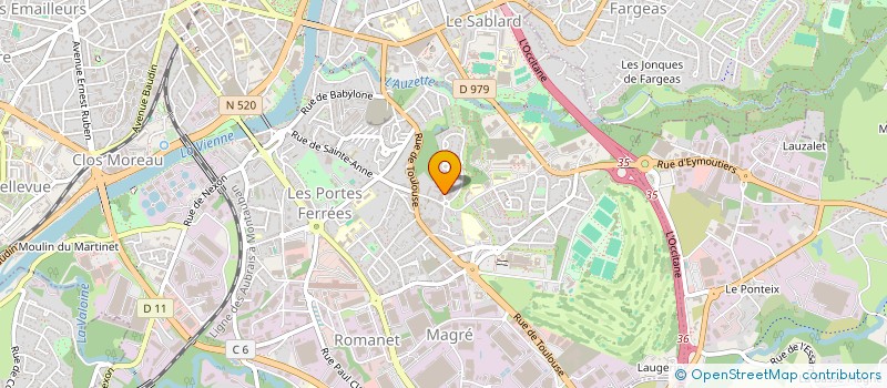 localisation de l'entreprise MADAME SANDRINE JOFFRE à LIMOGES