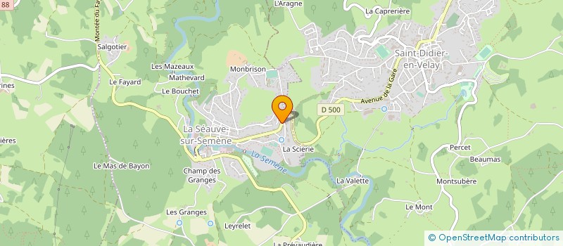 localisation de l'entreprise MADAME SANDRINE JOURDAT  LA SEAUVE-SUR-SEMENE