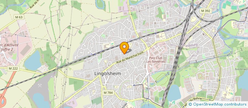 localisation de l'entreprise MADAME SANDRINE KLEINMANN  LINGOLSHEIM