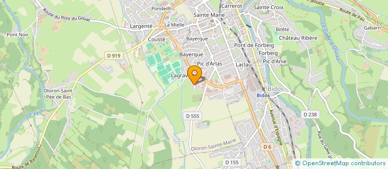 localisation de l'entreprise MADAME SANDRINE LABAT  OLORON-SAINTE-MARIE