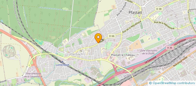 localisation de l'entreprise MADAME SANDRINE LACUBE  LUTTERBACH