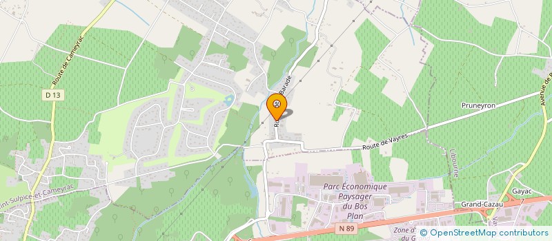 localisation de l'entreprise MADAME SANDRINE LALANNE  SAINT-SULPICE-ET-CAMEYRAC