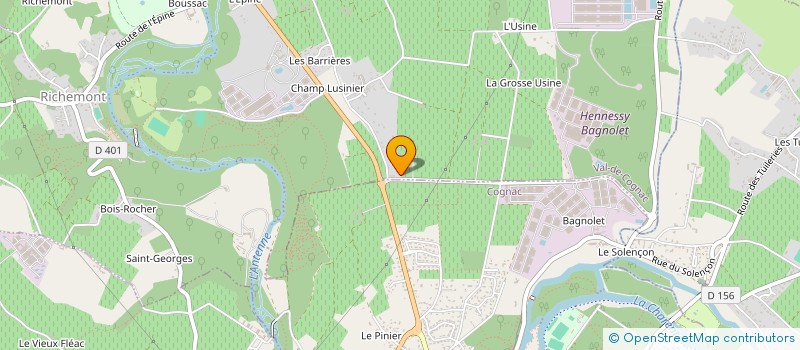 localisation de l'entreprise MADAME SANDRINE LANGE  SAINT-SULPICE-DE-COGNAC