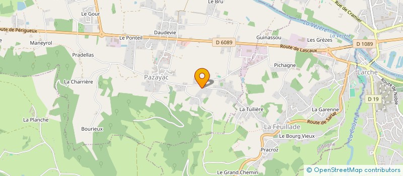 localisation de l'entreprise MADAME SANDRINE LASCAUX  PAZAYAC