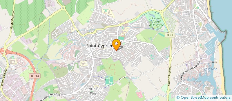 localisation de l'entreprise MADAME SANDRINE LASSAUGE  SAINT-CYPRIEN