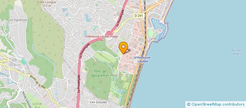 localisation de l'entreprise MADAME SANDRINE LAURENS  VILLENEUVE-LOUBET