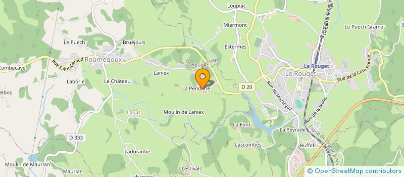 localisation de l'entreprise MADAME SANDRINE LAURISSERGUES à ROUMEGOUX
