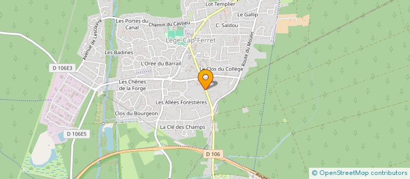 localisation de l'entreprise MADAME SANDRINE LE CROM  LEGE-CAP-FERRET