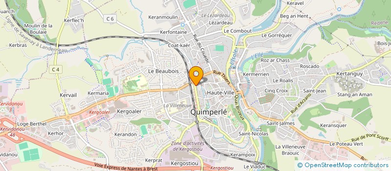 localisation de l'entreprise MADAME SANDRINE LE GALL  QUIMPERLE