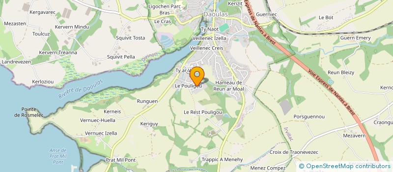 localisation de l'entreprise MADAME SANDRINE LE LOCAT  DAOULAS