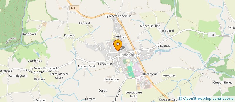 localisation de l'entreprise MADAME SANDRINE LE MENTEC  PLOGONNEC