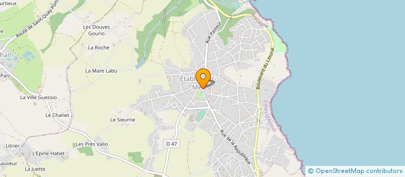 localisation de l'entreprise MADAME SANDRINE LE MORTELLEC  BINIC-ETABLES-SUR-MER