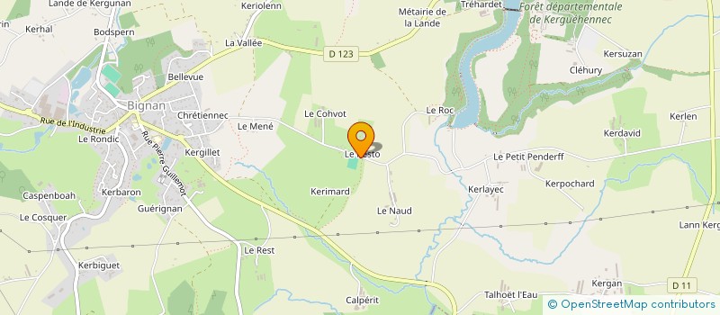 localisation de l'entreprise MADAME SANDRINE LE NEGRATE  MOREAC