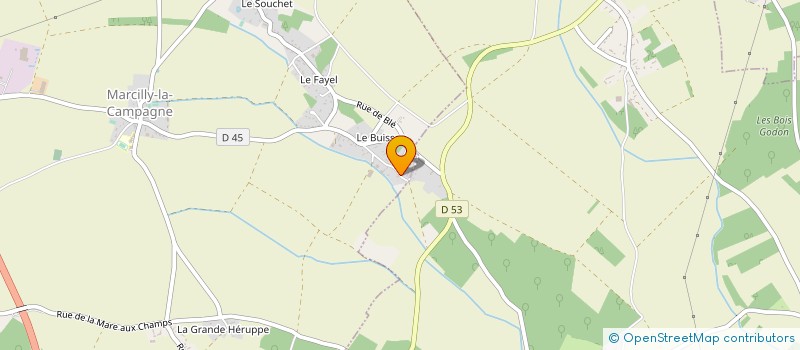 localisation de l'entreprise MADAME SANDRINE LEBLOND  MARCILLY-LA-CAMPAGNE