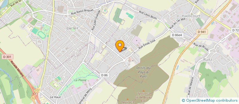 localisation de l'entreprise MADAME SANDRINE LECOMTE  HAILLICOURT