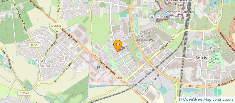 localisation de l'entreprise MADAME SANDRINE LEFEBVRE  MONTEVRAIN