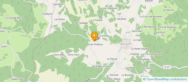 localisation de l'entreprise MADAME SANDRINE LEGER à MOLIERES