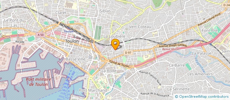 localisation de l'entreprise MADAME SANDRINE LEGOFF  TOULON