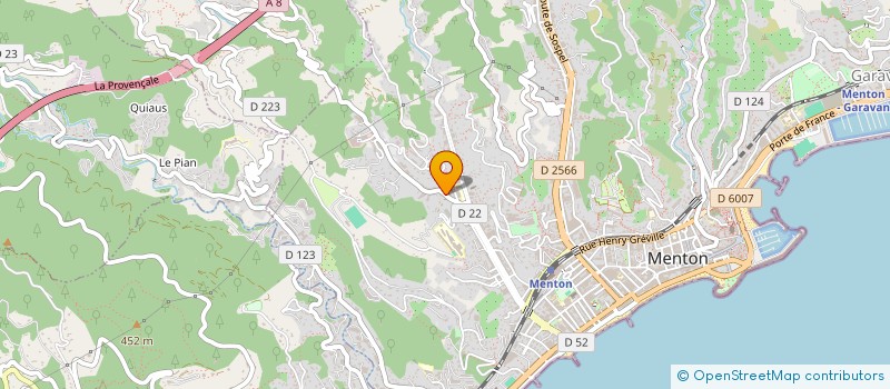 localisation de l'entreprise MADAME SANDRINE LEHARTEL à MENTON