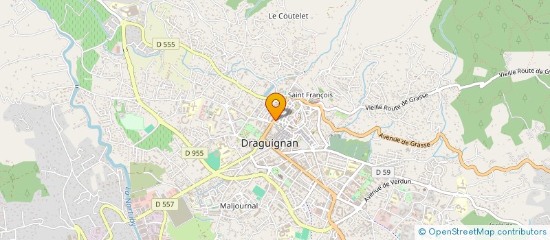 localisation de l'entreprise MADAME SANDRINE LEROUX à DRAGUIGNAN