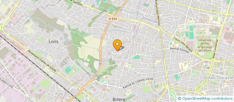 localisation de l'entreprise MADAME SANDRINE LESTAGE  BILLERE