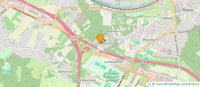 localisation de l'entreprise MADAME SANDRINE LEVEQUE  POISSY