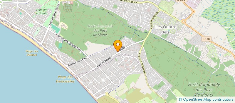 localisation de l'entreprise MADAME SANDRINE LOCTEAU  SAINT-JEAN-DE-MONTS