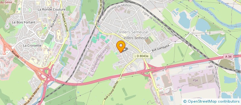 localisation de l'entreprise MADAME SANDRINE LOIRE  VILLERS-SEMEUSE