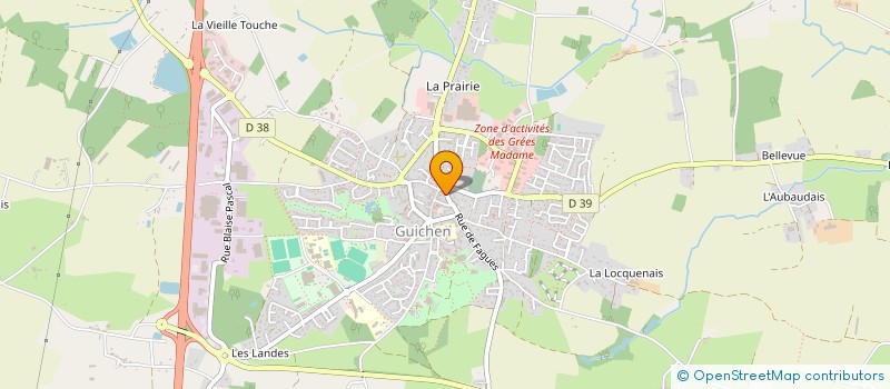 localisation de l'entreprise MADAME SANDRINE LUCAS  GUICHEN