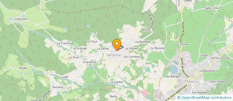 localisation de l'entreprise MADAME SANDRINE LYONNET  VERANNE