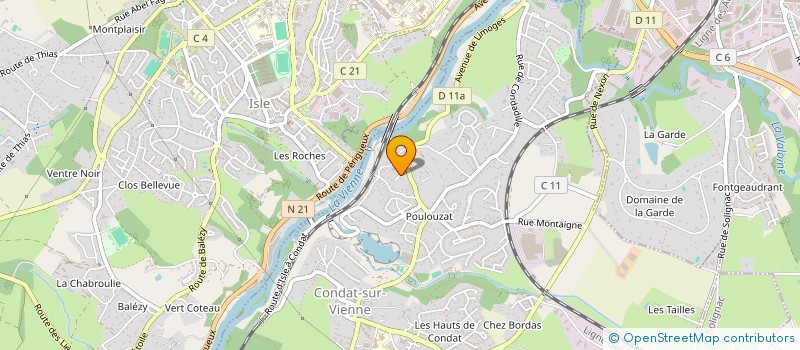 localisation de l'entreprise MADAME SANDRINE MAOUCHE à CONDAT-SUR-VIENNE