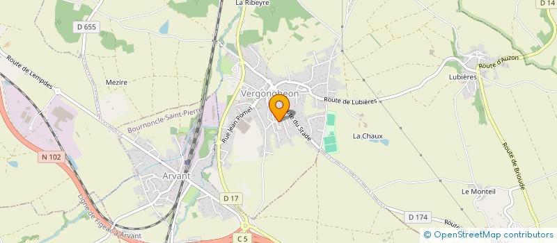 localisation de l'entreprise MADAME SANDRINE MARGERIT  VERGONGHEON