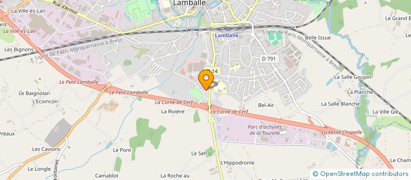 localisation de l'entreprise MADAME SANDRINE MARTIN  LAMBALLE-ARMOR