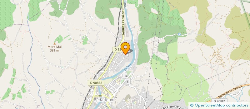 localisation de l'entreprise MADAME SANDRINE MAURY  BEDARIEUX