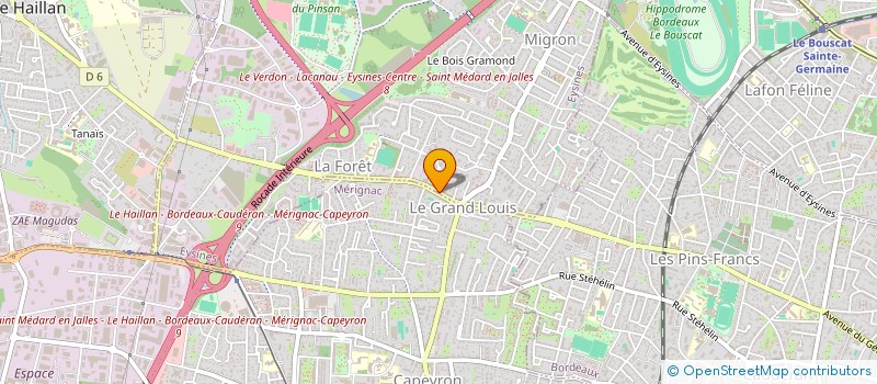 localisation de l'entreprise MADAME SANDRINE MAZZOLI  EYSINES