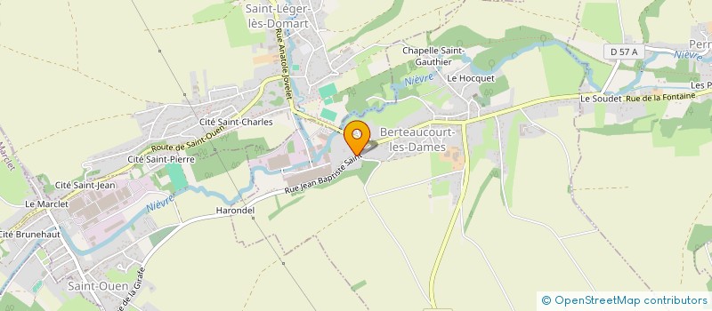 localisation de l'entreprise MADAME SANDRINE MENNECHET  BERTEAUCOURT-LES-DAMES