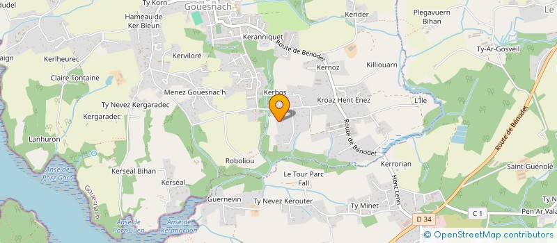 localisation de l'entreprise MADAME SANDRINE MENOU  GOUESNACH