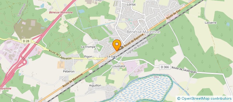 localisation de l'entreprise MADAME SANDRINE MEON  BENESSE-MAREMNE