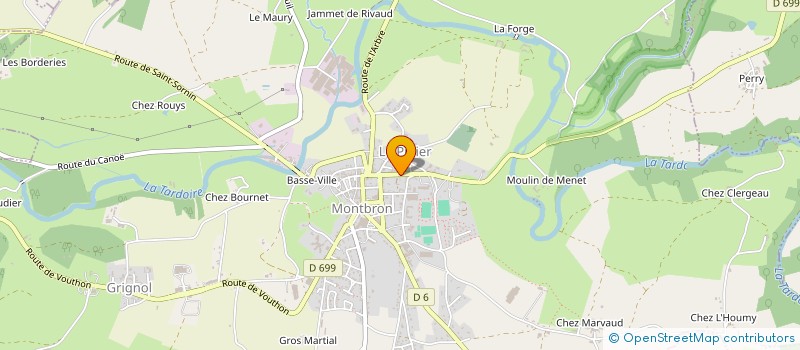 localisation de l'entreprise MADAME SANDRINE MERLE  MONTBRON