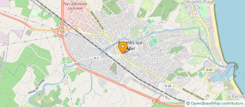 localisation de l'entreprise MADAME SANDRINE MERLIN  ARGELES-SUR-MER