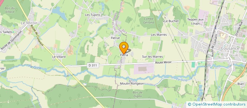 localisation de l'entreprise MADAME SANDRINE MIGNONNEAU  COUSANCE