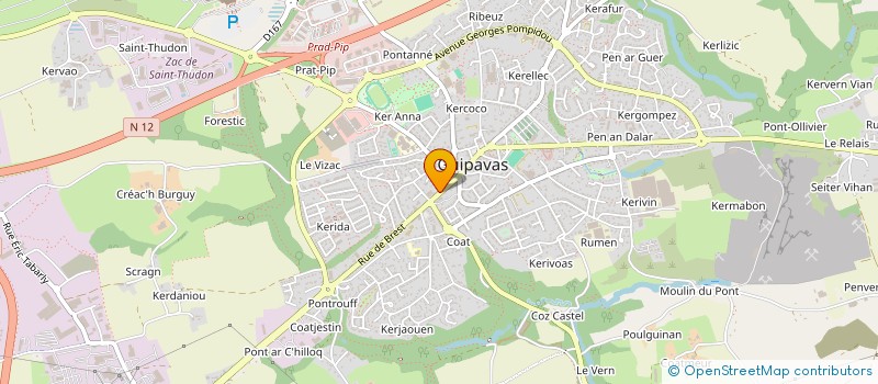 localisation de l'entreprise MADAME SANDRINE MIOSSEC  GUIPAVAS