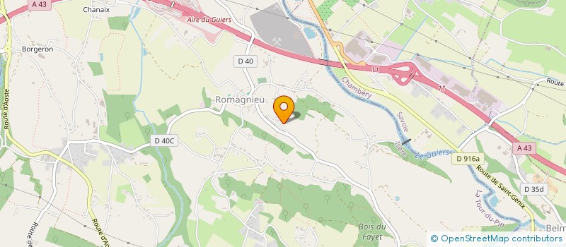 localisation de l'entreprise MADAME SANDRINE MONCEAUX  ROMAGNIEU