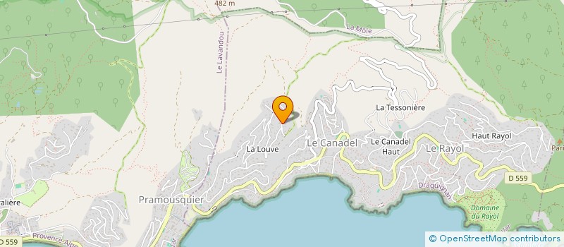 localisation de l'entreprise MADAME SANDRINE MONEDERO à RAYOL-CANADEL-SUR-MER