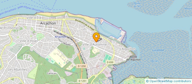 localisation de l'entreprise MADAME SANDRINE MONNARD  ARCACHON