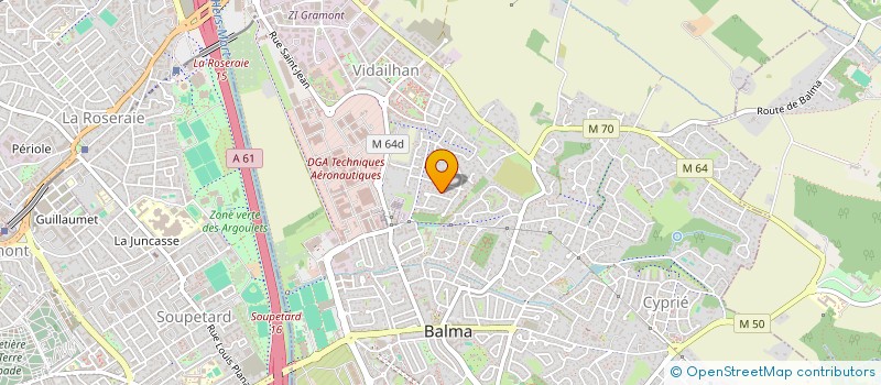 localisation de l'entreprise MADAME SANDRINE MONNIER  BALMA