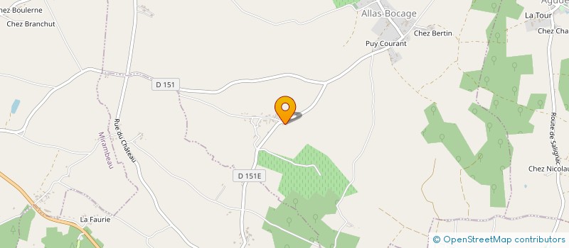 localisation de l'entreprise MADAME SANDRINE MONTAMAT à ALLAS-BOCAGE