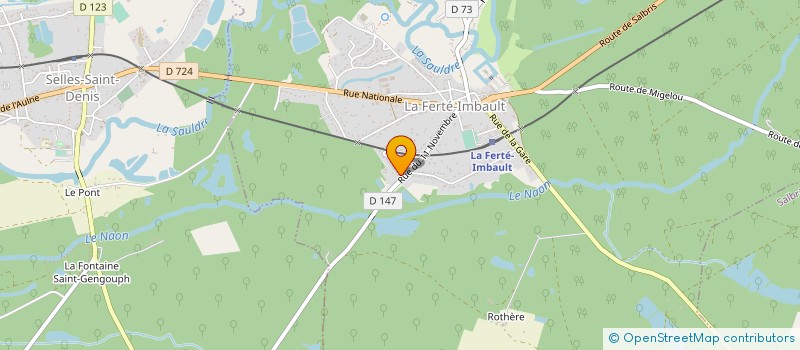 localisation de l'entreprise MADAME SANDRINE MOREAU  LA FERTE-IMBAULT