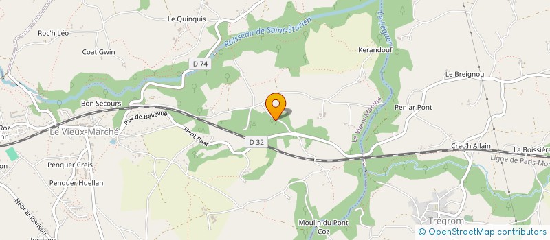 localisation de l'entreprise MADAME SANDRINE MORVAN à LE VIEUX-MARCHE